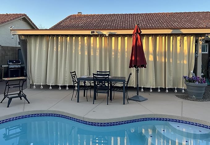 24 Pack Outdoor Curtain Weights, Outdoor Drapery for Pergola Patio Gazebo Cabana, Stainless Steel Weight Clip Down Curtain, Garden Flag, Shower Curtain, Tablecloth