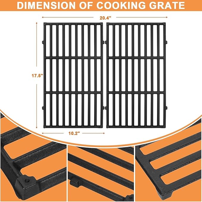 Spirit 2 Parts for Weber Spirit Grill Parts GS4 Spirit II/I 200 SER Replacement for Weber Spirit 2 Burner Tube 69785 67024, 7637 Grates,7635 67045 68842 3400301 Flavor Bars &Crossover Tube 69899 67278
