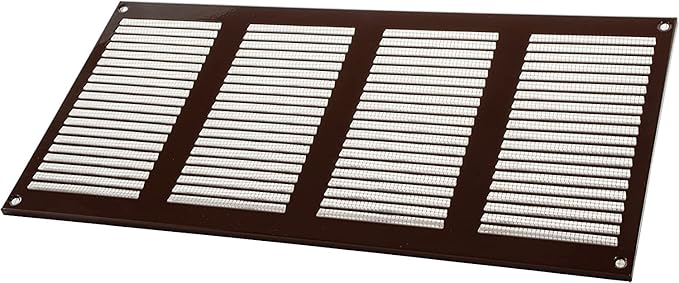 Vent Systems 16" x 8" Inch (Overall Dimensions) Pack of 2 - Brown - Air Vent Cover Metal Air Return Grill with Built-in Pest Guard Screen HVAC Vent Duct Cover for Home Improvement