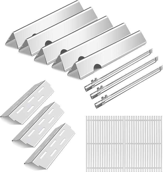 Flavorizer Bars,Heat Deflectors,Grill Burner and Grill Grid for Weber Genesis II 300/LX 300, GS4 Genesis ii E-310 ii E-315 ii E/S335 ii se-335 Grill