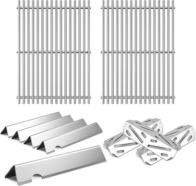Grill Replacement Parts for Weber Genesis II 300, Genesis II LX 300, Genesis II E&S Series Gas Grills, Grill Parts for Weber Cooking Grates Flavorizer Bars Heat Deflectors 66095 66802 66032 66795