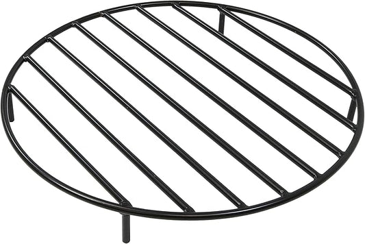 Sunnydaze Round Fire Pit Grate - Elevated Wood Grate for Fire Pit - Heavy-Duty Steel Log Grate for Outside - 24-Inch