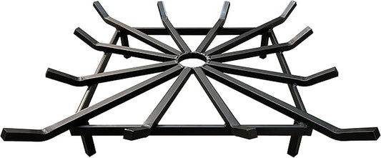 SteelFreak Super Heavy Duty Square Wheel Fire Pit Grate - Made in The USA (28 x 28 Inch)