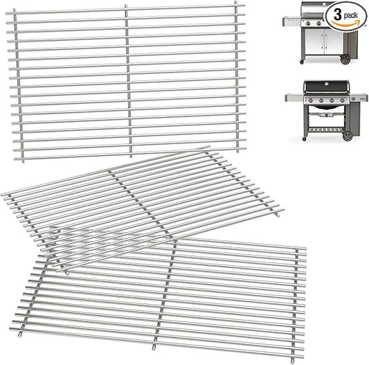 Genesis II 400 Grill Grates for Weber Genesis II/LX 400 Series Grills Parts Genesis 2 E-410 S410 E-435 S-435 E-415 Grill, 66097 66089 Grates for Kitchen-aid 740-0781 Parts, 7MM SUS304 Stainless Steel