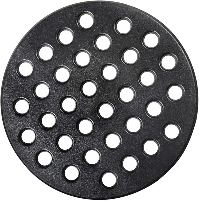 Dracarys Round cast Iron fire Grate, BBQ high Heat Charcoal Plate for Large Big Green Egg fire Grate Bottom Grate Grill Parts Charcoal Grate Replacement Parts Big Green Egg l accessories-9inch