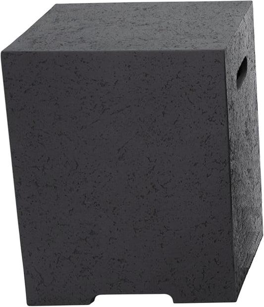 AMS Fireplace | Propane Tank Cover for Brooklyn Fire Pit Table (Dark Gray) | Made of Glass Fiber Reinforced Concrete | Seamlessly Blends Style and Utility | Achieve The Perfect Fusion of Function