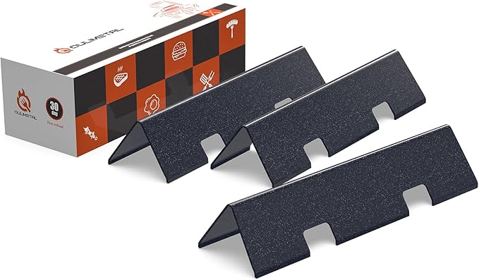 QuliMetal 7735 15.3" Flavorizer Bars for Weber Spirit E210, E220, S210, S215, Spirit 200 & GS4 Spirit II E210, Spirit II E220 with Front Control, 16GA Porcelain Steel Grill Heat Plates
