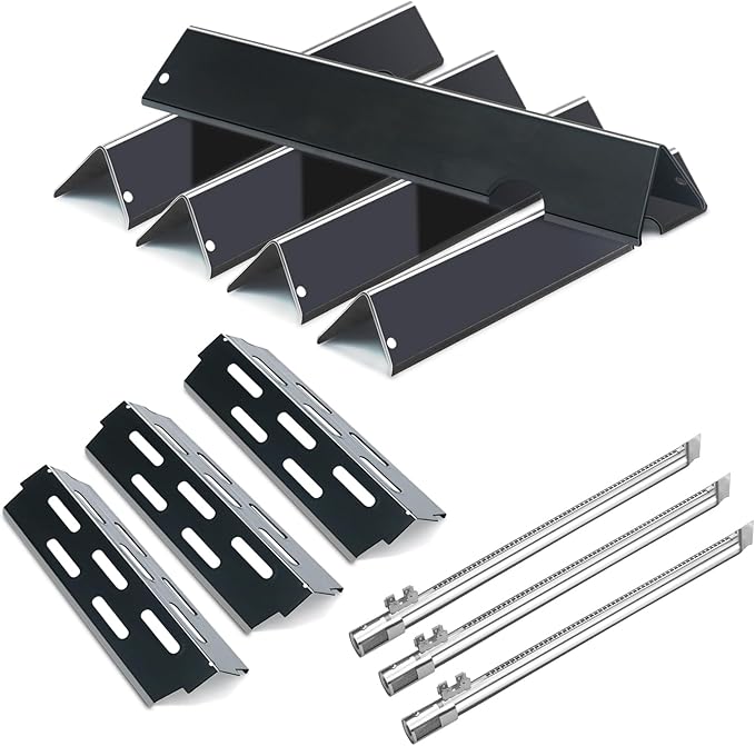Flavorizer Bars,Heat Deflectors and Grill Burner for Weber Genesis II 300/LX 300, GS4 Genesis ii E-310 ii E-315 ii E/S335 ii se-335 Grill (Porcelain Steel, 66032 * 5+ES/410 * 3+66790 * 3)