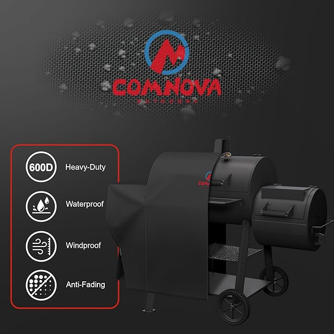 Grill Cover for Oklahoma Joe's Longhorn Combo Grill - 600D Premium BBQ Cover Waterproof & Heavy Duty for Oklahoma Joe's Charcoal Gas Smoker Combo, 69" L x 25" W x 43" H