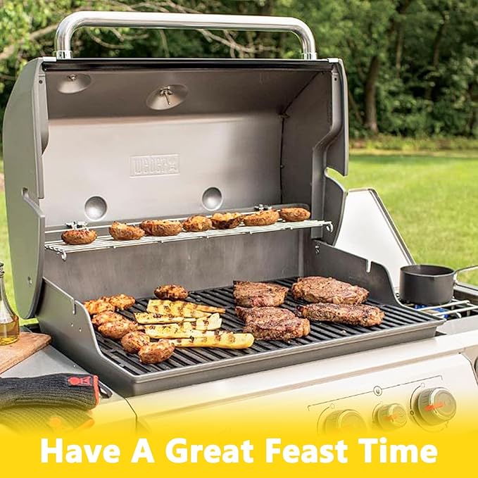 66095 Grill Grates Replacement for Weber Genesis II 300 and II LX 300 Series Gas Grills, 18.75" Cast Iron Cooking Grates for Weber Genesis II E-310 E-315 E-330 E-335 S-310 S-335 S-345