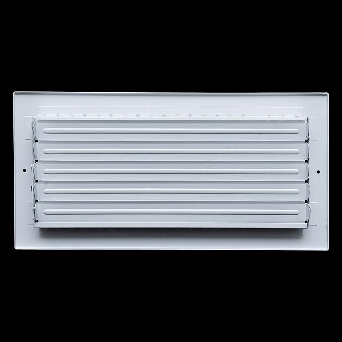 Fits 14x6 Duct Opening Steel Adjustable Air Supply Grille by Handua | Register Vent Cover Grill for Sidewall and Ceiling | White | Outer Dimensions: 15.75" X 7.75"