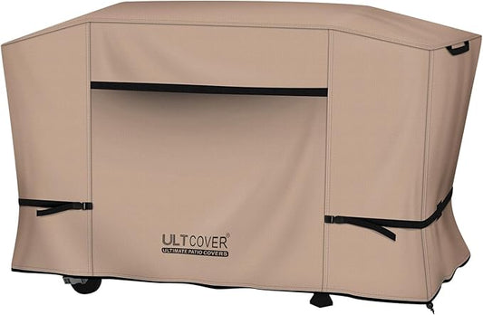 ULTCOVER 600D Outdoor Waterproof Griddle Cover for Blackstone Halo LoCo Cookers Nexgrill Weber 36 inch Two Side Shelves Flap Top Grill with Hood