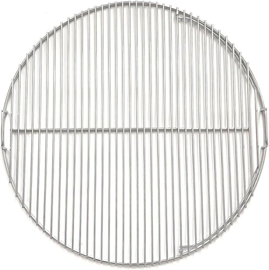 Upgraded Hinged Grill Grate 21.5 inch Replacement Compatible with Weber Charcoal Grills, Stainless Steel 304, 2-Zone Cooking Grate, Large Opening, Easy Spin Tailgating & Backyard Cooking