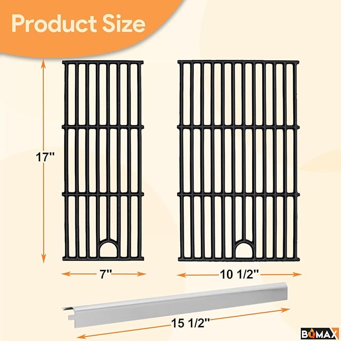 BQMAX 17 Inch Grill Parts Kit for Charbroil Performance 4 Burner Grill 463354021 463365522 463352521 463366022 463351221 G426-0005-W1, Cooking Grill Kit Replacement Parts for Charbroil Grill 4 Burner