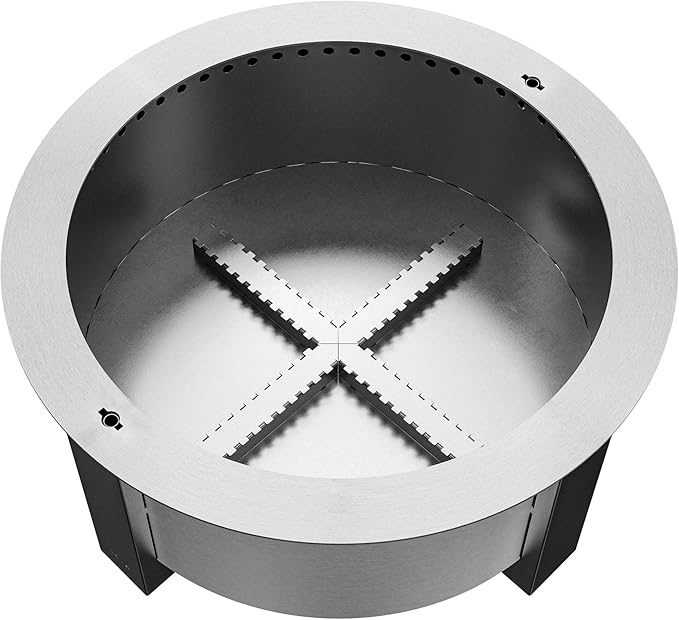 Breeo Smokeless Fire Pit (X Series 30, Corten Steel) | 34.5 inch Smokeless Firepit for Outside | 94 Pounds | Ideal for Families, Gifts for Dad | Compatible with Wide Range of Breeo Accessories