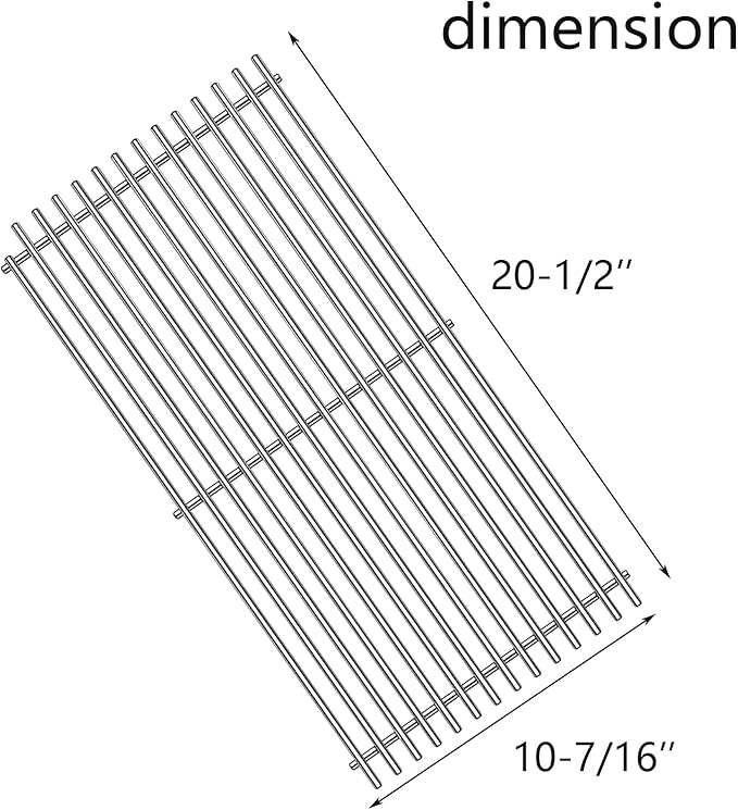 20-1/2" Stainless Steel Cooking Grates Replacement Parts for DCS 24“, 36”, 48“ Series Grill grids 36ABQ 36ABQAR 36ABQR 36BQAR 36BQR 36DBQ 48DBQAR 48DBQR Gas Grill 3pack