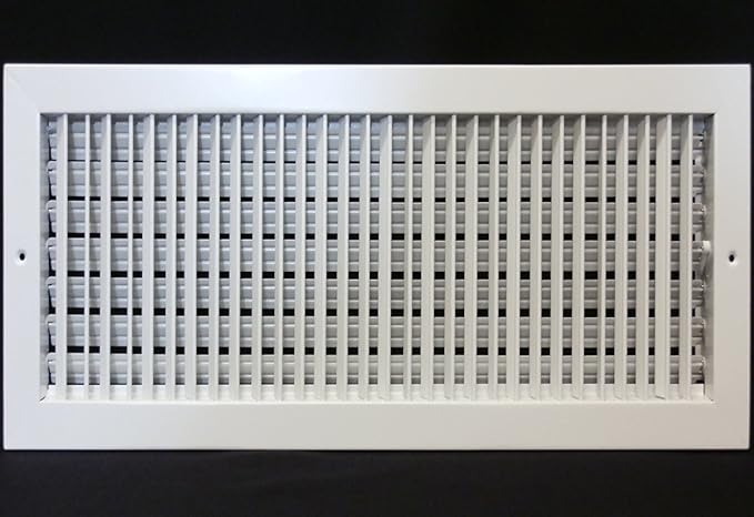 HVAC Premium 20" X 14" Adjustable AIR Supply Diffuser - HVAC Vent Cover Sidewall or Ceiling - Grille Register - High Airflow - White [Outer Dimensions: 21.75"w X 15.75"h]