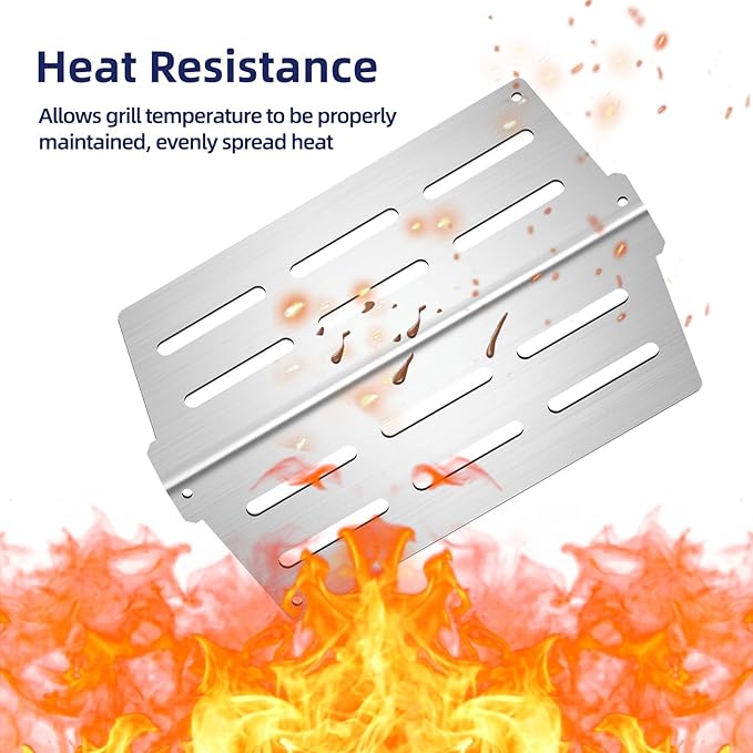 Genesis 300 Grill Parts 7620 Flavorizer Bars for Weber Genesis E310 E320 S310 E330 EP330 with 4pcs Burner 65505 Heat Deflectors Stainless Steel Replacement Parts for Weber Genesis 300 Series