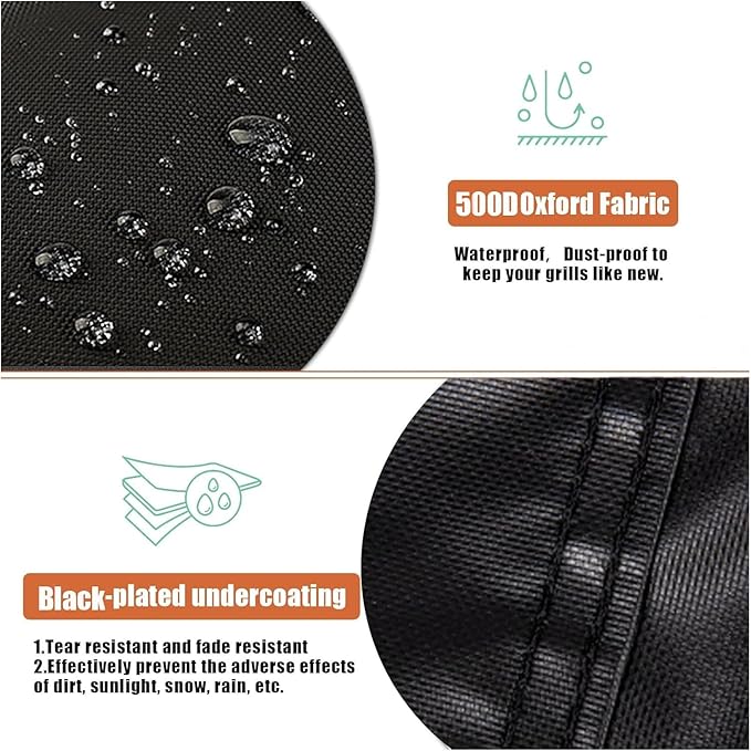 Grill Cover for RT-B380 & RT-B380X Bullseye Deluxe, Waterproof Outdoor Covers for Electric Pellet Smoker Grill, BBQ - 22.5" D x 38" W x 41" H