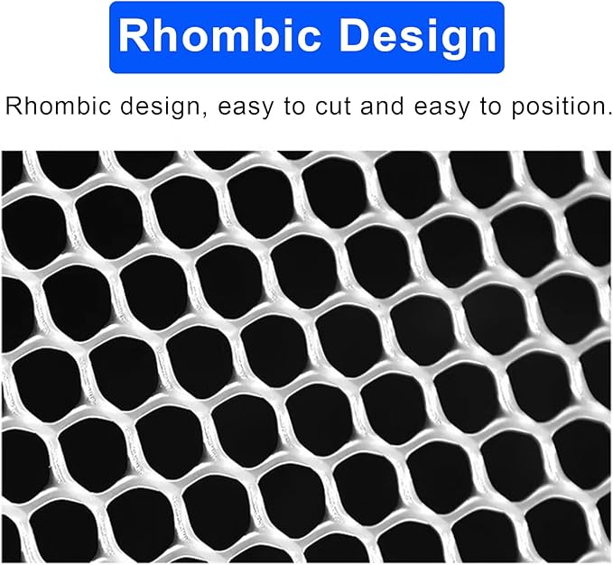 39.3″ x 32.8′ Chicken Mesh Fence Roll Versatile Plastic Fencing Netting Heavy Duty Balcony Protection Safety Mesh Easy Cut for Home Décor Gardening Poultry Barrier(Size:1x10M - Mesh 1.8cm,Color:White)