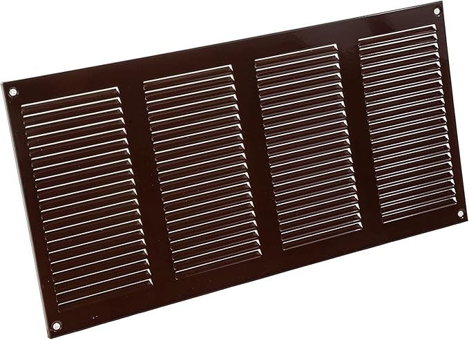 Vent Systems 16" x 8" Inch (Overall Dimensions) Pack of 2 - Brown - Air Vent Cover Metal Air Return Grill with Built-in Pest Guard Screen HVAC Vent Duct Cover for Home Improvement