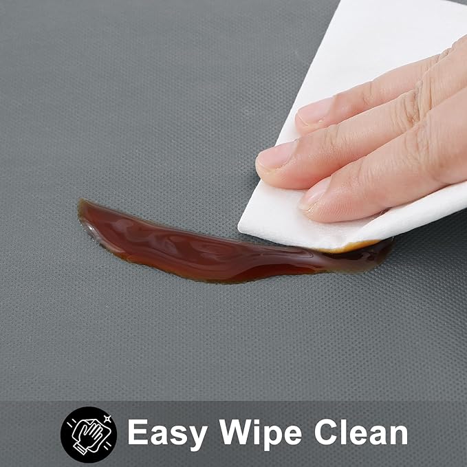 Smiry Rectangle Table Cloth 54x78 Inch, Waterproof Wipeable Vinyl Tablecloths Protector, Oil Spill Proof Plastic Table Cover for Dining, Picnic, Camping, Outdoor, Grey