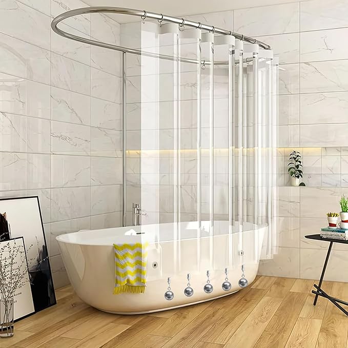 10 Pack Shower Curtain Weights, Prevent Curtain Liner from Blowing Around, Stainless Steel Shower Liner Weights Clip Down Curtain, Garden Flags Tablecloth
