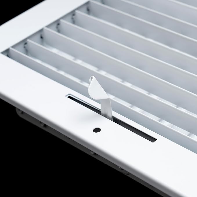 Fits 18x6 Duct Opening Steel Adjustable Air Supply Grille by Handua | Register Vent Cover Grill for Sidewall and Ceiling | White | Outer Dimensions: 19.75" X 7.75"