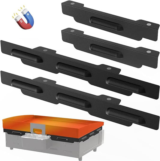 Wind Guards for Blackstone 22 Inch Griddle, Grill Accessories for Griddle Grill and Camping, MeWeBlue 5018 Magnetic Stainless Steel Wind Screens Protect Flame Hold Heat, Compatible with Hood, Black