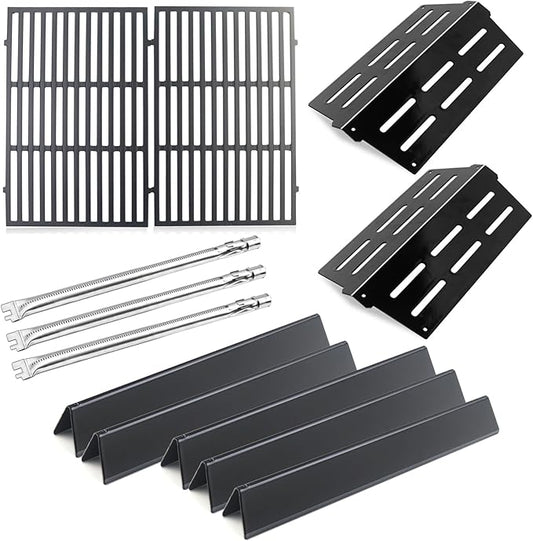 Grill Parts Replacement for Weber Genesis 300 Series, E310, S310, E320, E330, S330, EP310, EP320, EP330 Grill with Front-Mounted Control Panel, 7520, 7524, 62752, 65505, Black