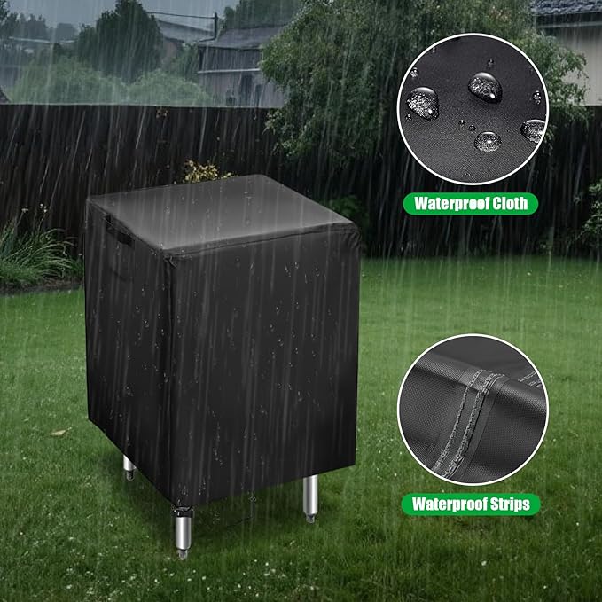 Outdoor Prep Table Cover,24 Inch Waterproof Stainless Steel Prep Cart Table Cover,Patio Kitchen Grill BBQ Food Prep Table Cover - 24 x 12 x 34 Inch