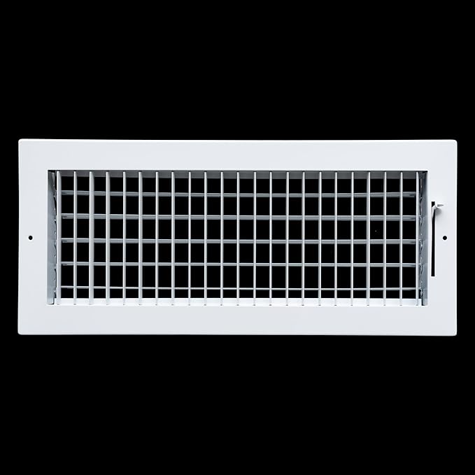 Fits 16x6 Duct Opening Steel Adjustable Air Supply Grille by Handua | Register Vent Cover Grill for Sidewall and Ceiling | White | Outer Dimensions: 17.75" X 7.75"