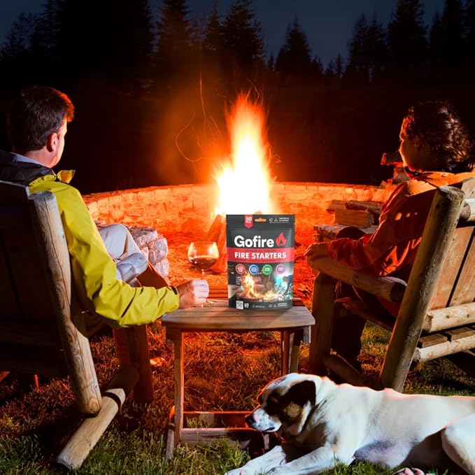 GOFIRE: Ultimate All Purpose Fire Starter- Non-Toxic, Earth-Friendly, Portable, Weather-Proof Fire Starter for Camping, Hiking, Backpacking, Fireplaces, Wood Stoves and More! Parent (100 Pieces)