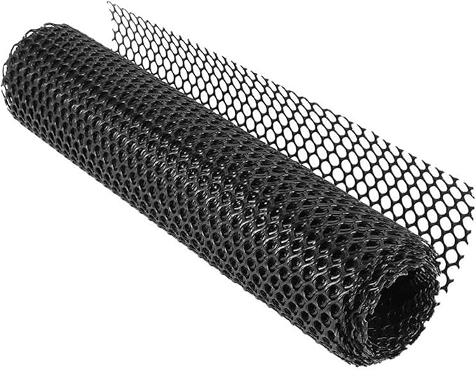 39.3IN x 65.6FT Garden Plastic Wire Mesh Fencing, Black Plastic Safety Fence Roll Poultry Breeding Netting Balcony Protection Net for Gardening Animal Pet Vegetable(Size:39.3INx98.4FT-Mesh 0.7IN)