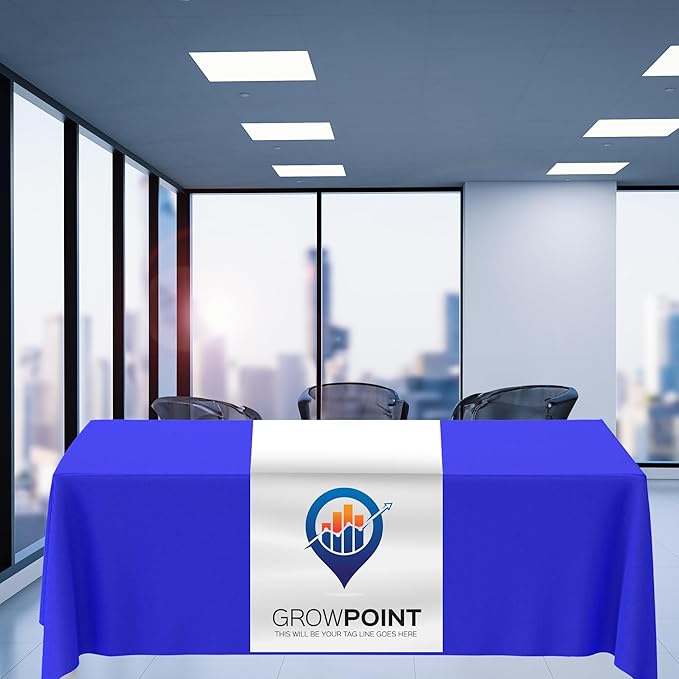 Ships Next Day, Made in USA - Custom Table Runner with Business Logo - Events, Parties, Ceremonies - Personalized Kitchen Decor & Small Business Essentials (36"x72")