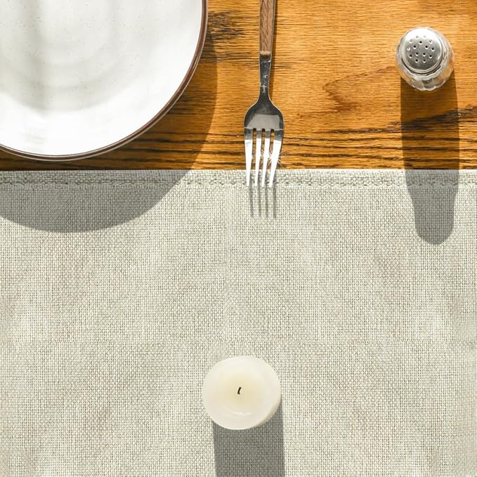 Artoid Mode Beige Table Runner, Seasonal Summer Fall Washable Kitchen Dining Table Decoration for Home Party Decor 13x72 Inch
