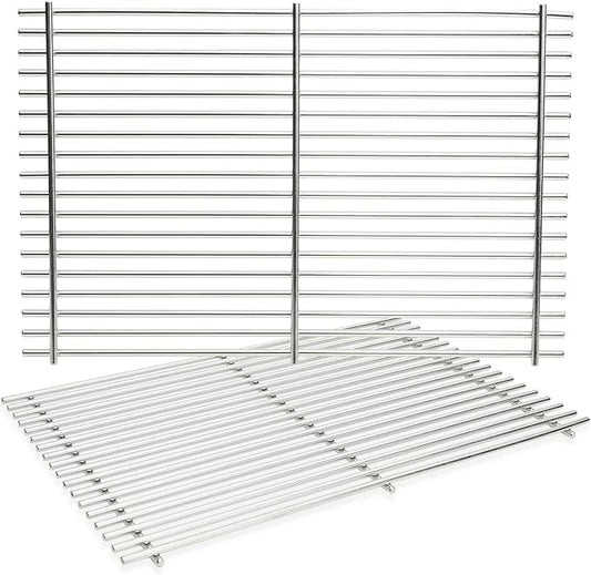 J&HYBBQ 18.75" Stainless Steel Grill Grates Replacement for Weber Genesis 300 Series Grills (2007-2016) – Heavy-Duty, Non-Stick, Easy-Clean Cooking Grates