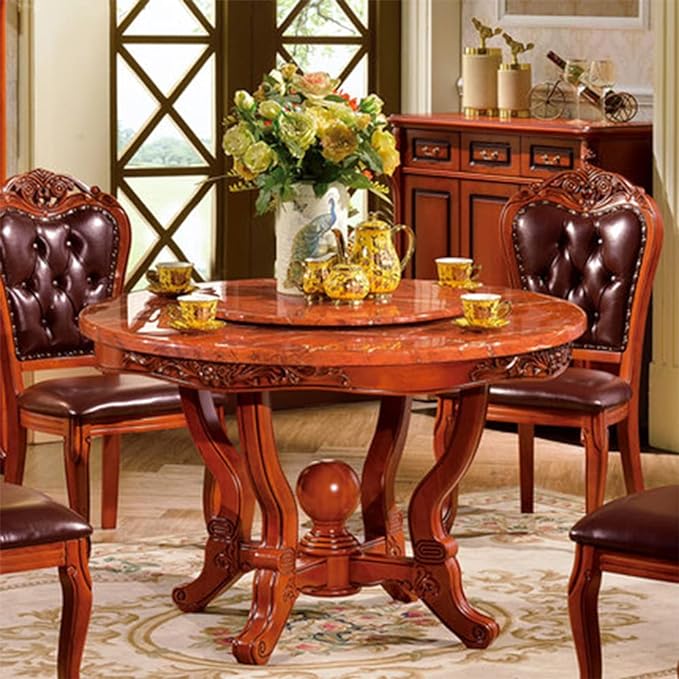 Crystal Clear PVC Round Table Top Protector - 46 in Plastic Tablecloth for Wood Furniture - Waterproof Vinyl Cover for Dining, Coffee & Kitchen Tables