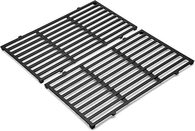 7637 17.5 Inch Grill Grates Replacement for Weber Spirit & Spirit II 200 Series with Front Control, Cast Iron Cooking Grates for Weber Spirit E210 E220 S210 S-220 Spirit II E-210 Gas Grills
