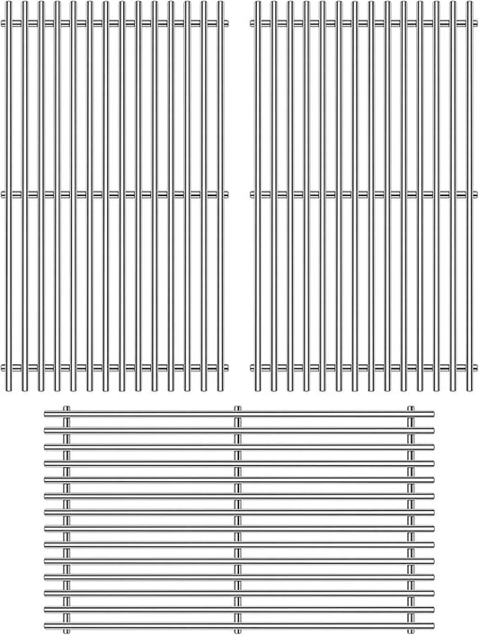 Grill Grates Parts for Weber Genesis II E-410, Weber Grill Parts Genesis 2 S-410, E/S-415, E/S-435, LX E/S-440, 66089, 66097, Flavorizer Bars Grids BBQ Grill Replacement Accessories 18 Inch