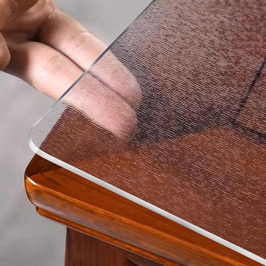 Frosted Clear Table Protector 36 x 72 Inch, 2mm Thick Plastic Table Cover, Waterproof PVC Clear Table Cover Protector, Desk Protector Mat, Writing Desk Pad for Desktop, Coffee & Dining Room Table