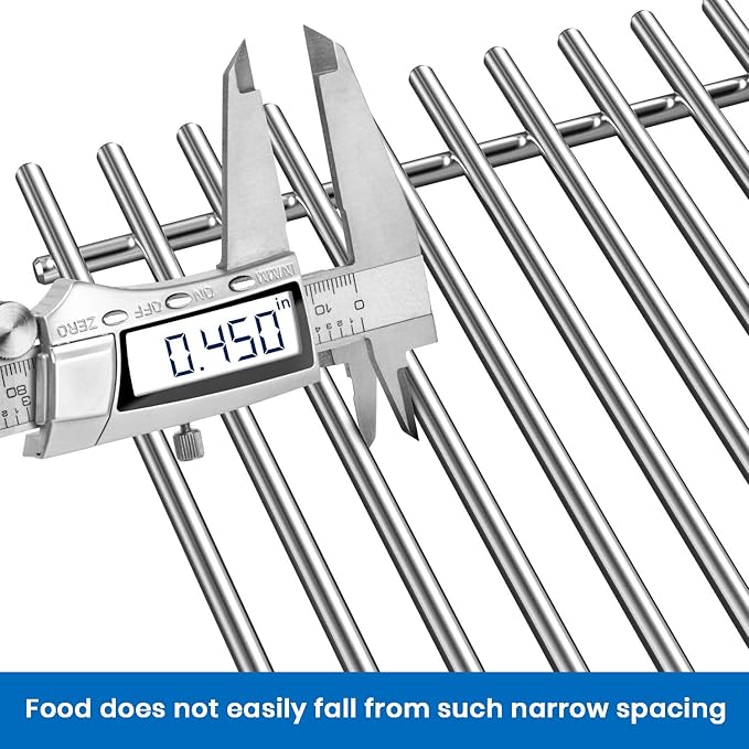 Stanbroil Stainless Steel Cooking Grates for Weber Summit 600 Series Summit E/S 640/650/660/670 Gas Grills with a Smoker Box, Replacement Parts for Weber 67552 - Set of 3