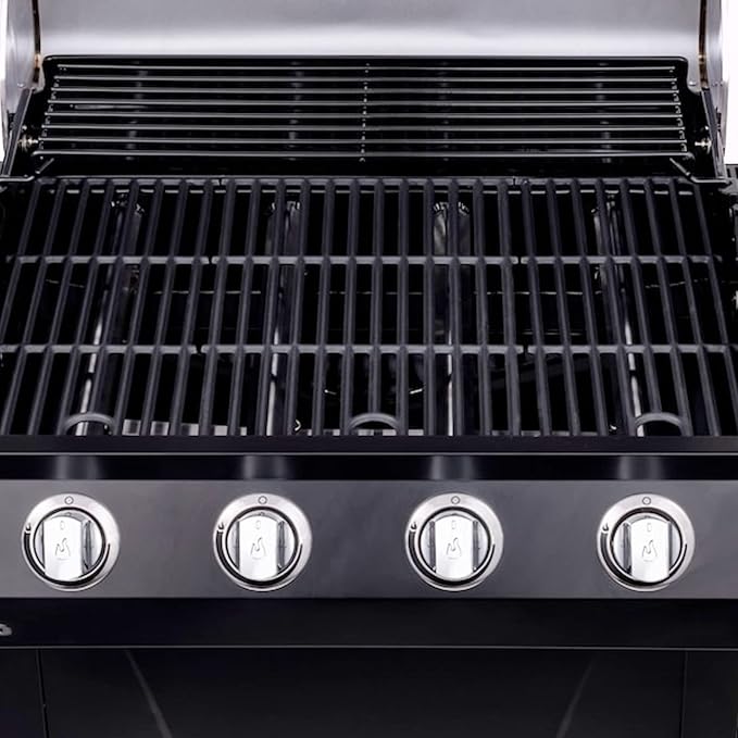 Grill Parts for Charbroil Performance 4-Burner 463352521 463354021 463365021 463365522 463366022, 17 inch Cooking Grate, Burner and Heat Plate for Charbroil Grill Replacement Parts 463351221