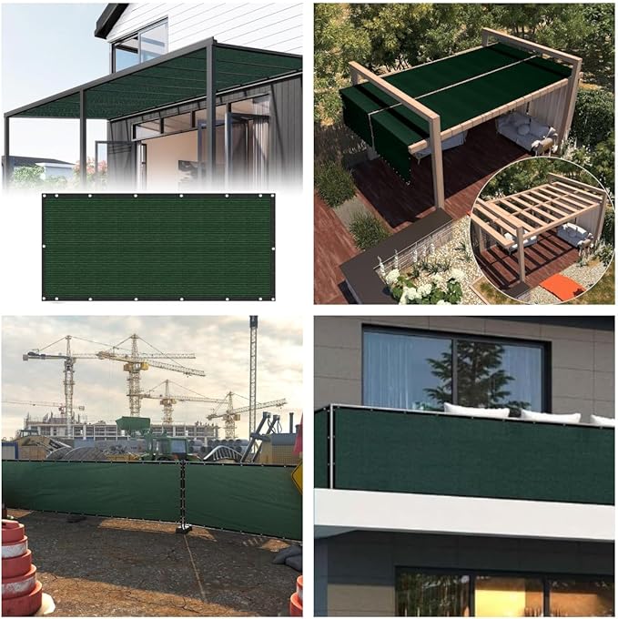 Petgrow Fence Privacy Screen 6FT X 56FT– Heavy Duty (HDPE) Outdoor Shade Mesh Cloth, 90% Blockage Fencing Shade Net Cover for Garden, Backyard, Balcony & Swimming – UV Protection, Windproof