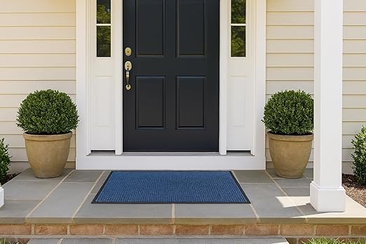 Guardian WaterGuard Indoor/Outdoor Wiper Scraper Floor Mat, Rubber/Nylon, 2'x3', Blue