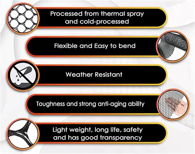 Plastic Wire Mesh Fence, Black Safety Fence Balcony Protection Net 39.3 Inch X 32.8FT Poultry Fence Roll for Garden Chicken Rabbit Construction Barrier(Size:1x20M - Mesh 1.8cm)