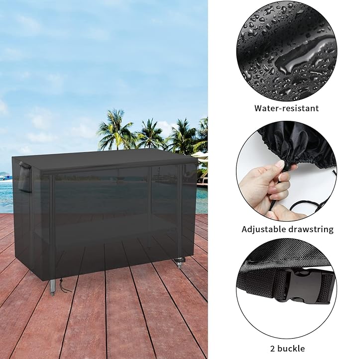Outdoor Grill Table Cover for BBQ Mall Pizza Oven Cart Table,Waterproof Patio Pizza Oven Cart Cover - 51 X 25 X 31 Inch
