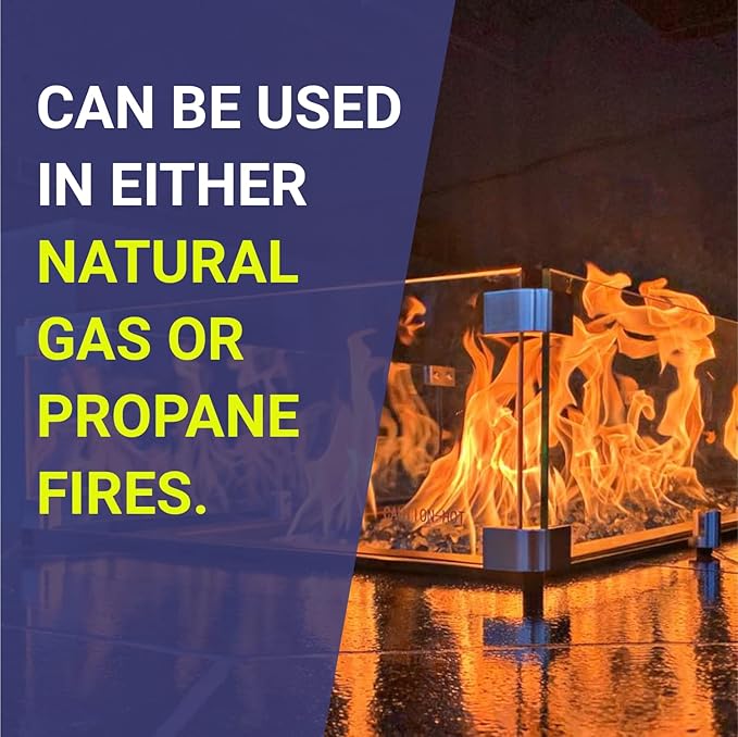35.5" X 11.5" X 6” Linear Glass Flame Guard
