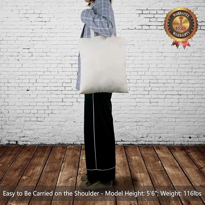 TOPDesign 3 | 6 | 12 | 24 | 48 | 192 Pack Economical Cotton Tote Bags, Lightweight Medium Reusable Grocery Shopping Cloth Bags, Suitable for DIY, Advertising, Promotion, Gift, Activity (3-Pack)