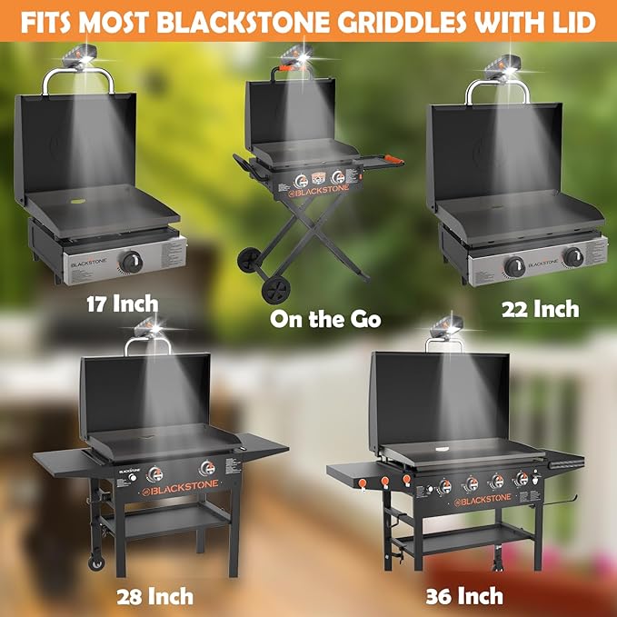 Auto On/Off Grill Light for Blackstone & Weber, Outdoor BBQ Light with Gravity Sensor, LED Griddle Accessory, Perfect Gifts, Stocking Stuffers for Men Dad Husband, Mens Gifts